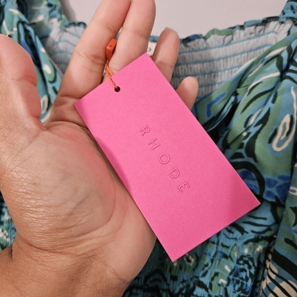 Rhode Phoenix Printed Midi Dress in Aquatic Bloom NWT - Picture 9 of 11